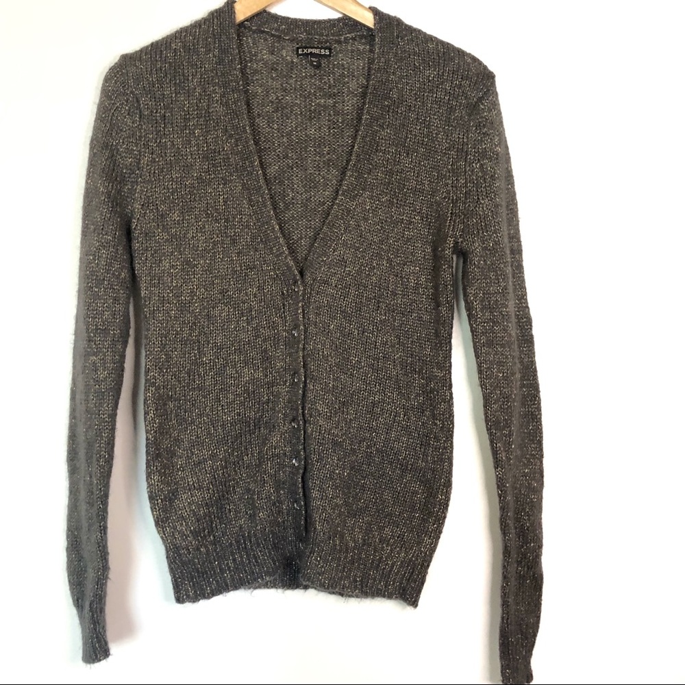 Express▫️ black and gold sweater cardigan